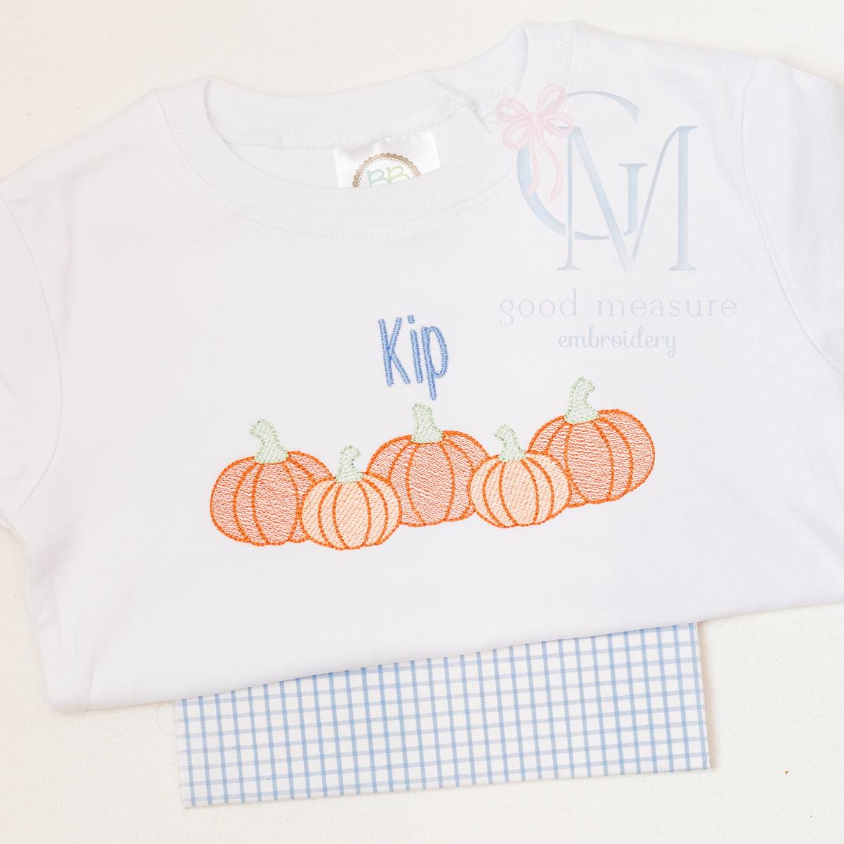 Sketch Pumpkin Row Embroidery Design
