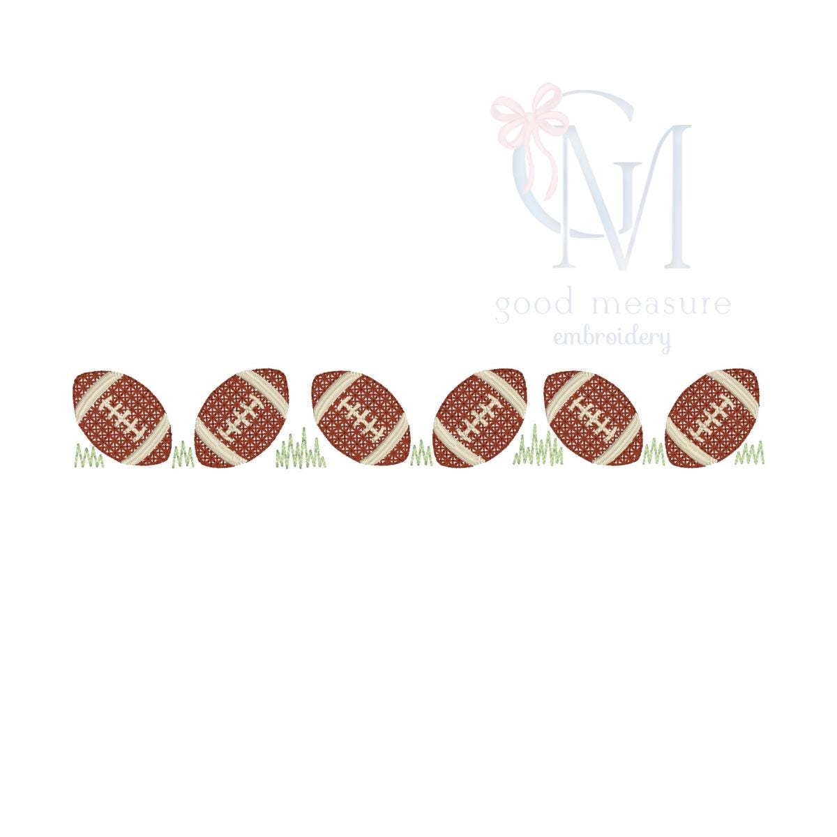 Cross Stitch Footballs Embroidery Design