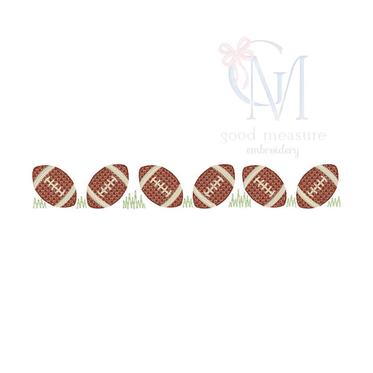 Cross Stitch Footballs Embroidery Design
