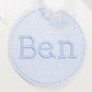 In the Hoop Bean Circle Bag Tag Embroidery Design
