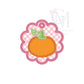 In the Hoop Satin Scallop Pumpkin Tag Embroidery Design