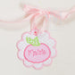 In the Hoop Satin Scallop Pumpkin Tag Embroidery Design