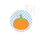 In the Hoop Bean Circle Pumpkin Bag Tag Embroidery Design
