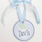 In the Hoop Bean Circle Pumpkin Bag Tag Embroidery Design