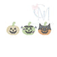 Spooky Halloween Pumpkins in Costume Sketch Embroidery Design