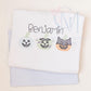 Spooky Halloween Pumpkins in Costume Sketch Embroidery Design