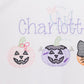 Spooky Halloween Girly Pumpkins in Costume Sketch Embroidery Design