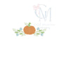 Pumpkin Floral Spray Embroidery Design