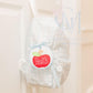 In the Hoop Satin Apple Circle Bag Tag Embroidery Design