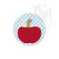 In the Hoop Bean Stitch Apple Bag Tag Machine Embroidery Design