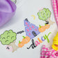 Spooky Halloween House Sketch Embroidery Design