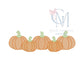 Sketch Pumpkin Row Embroidery Design