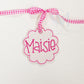 In the Hoop Bean Scallop Bag Tag Embroidery Design