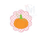 In the Hoop Bean Scallop Pumpkin Bag Tag Machine Embroidery Design