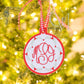 In the Hoop Satin Circle Ornament Tag with Tab Embroidery Design