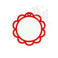 In the Hoop Satin Scallop Circle Ornament Embroidery Design