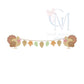 Turkey Leaf Garland Girly Sketch Machine Embroidery Design
