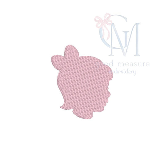 Mini Fill Baby Girl Silhouette Machine Embroidery Design