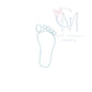 Vintage Stitch Baby Foot Embroidery Design