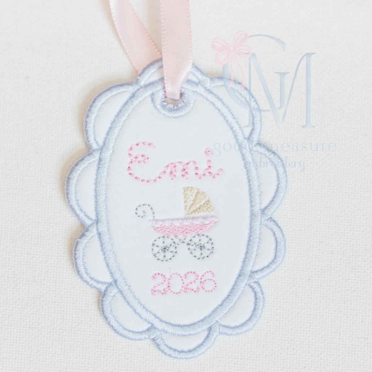 Mini Fill Tiny Baby Carriage Embroidery Design