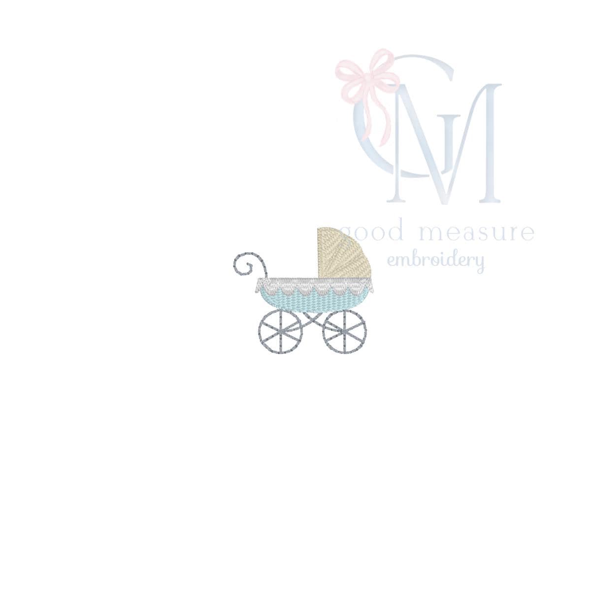 Mini Fill Tiny Baby Carriage Embroidery Design