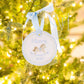 In the Hoop Satin Circle Ornament Tag with Dash Detail Embroidery Design