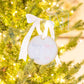 In the Hoop Satin Circle Ornament Tag with Dash Detail Embroidery Design