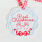 In the Hoop Satin Bow Circle Ornament Embroidery Design