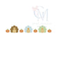 Cross Stitch Turkey and Pumpkin Machine Embroidery Design