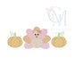 Turkey Pumpkin Girly Sketch Trio Machine Embroidery Design