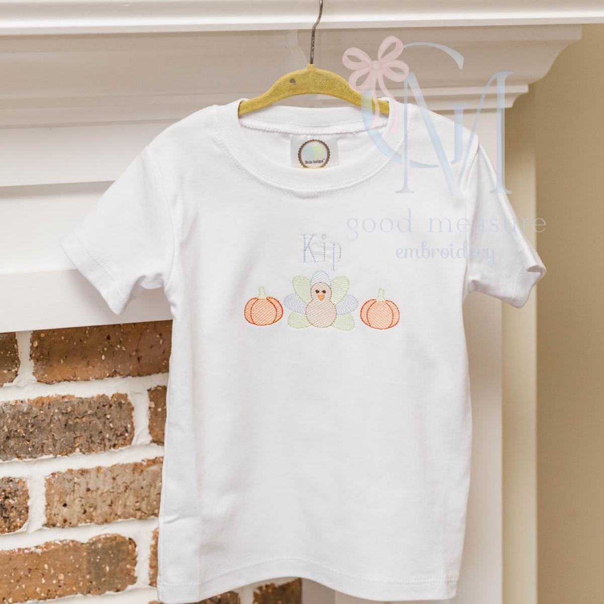 Turkey Pumpkin Sketch Trio Machine Embroidery Design