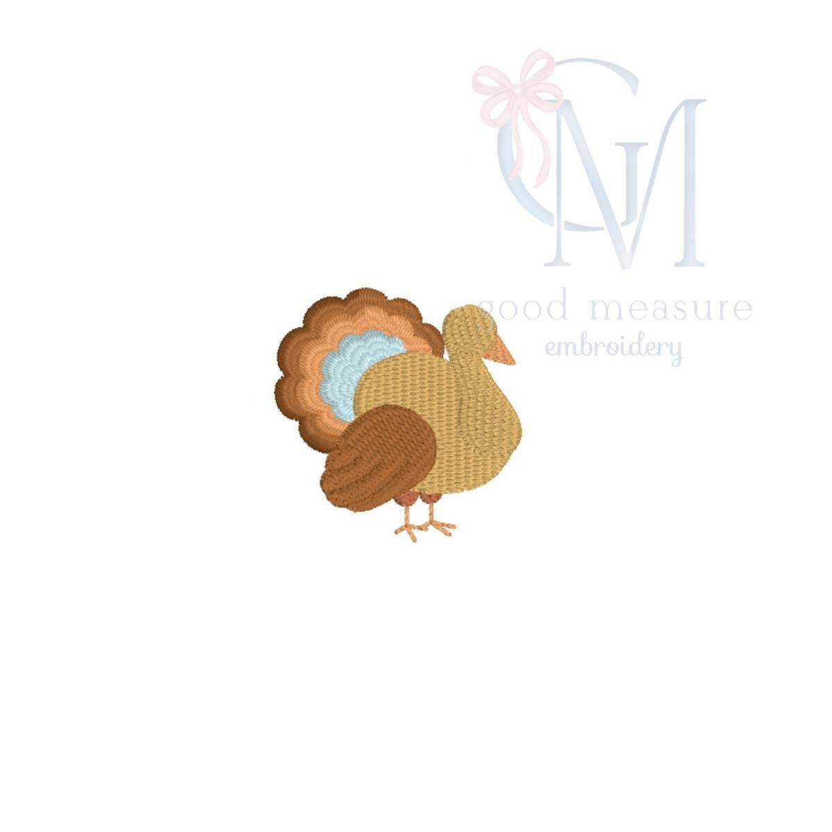 Mini Fill Turkey Machine Embroidery Design