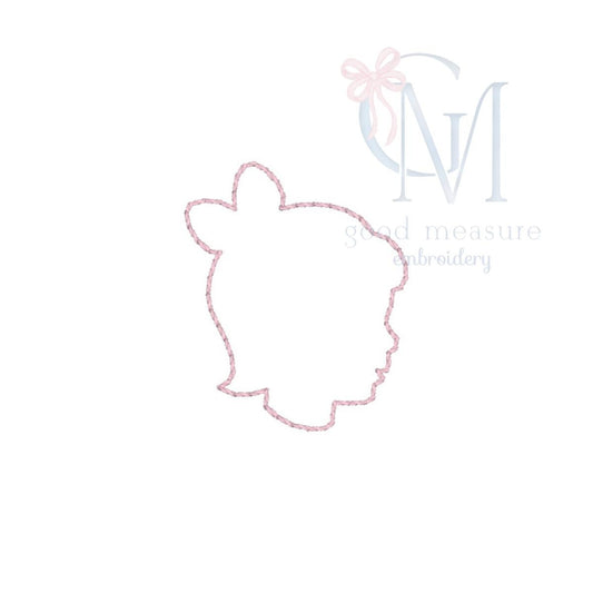 Vintage Stitch Baby Girl Silhouette Embroidery Design