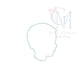 Vintage Stitch Baby Boy Silhouette Embroidery Design