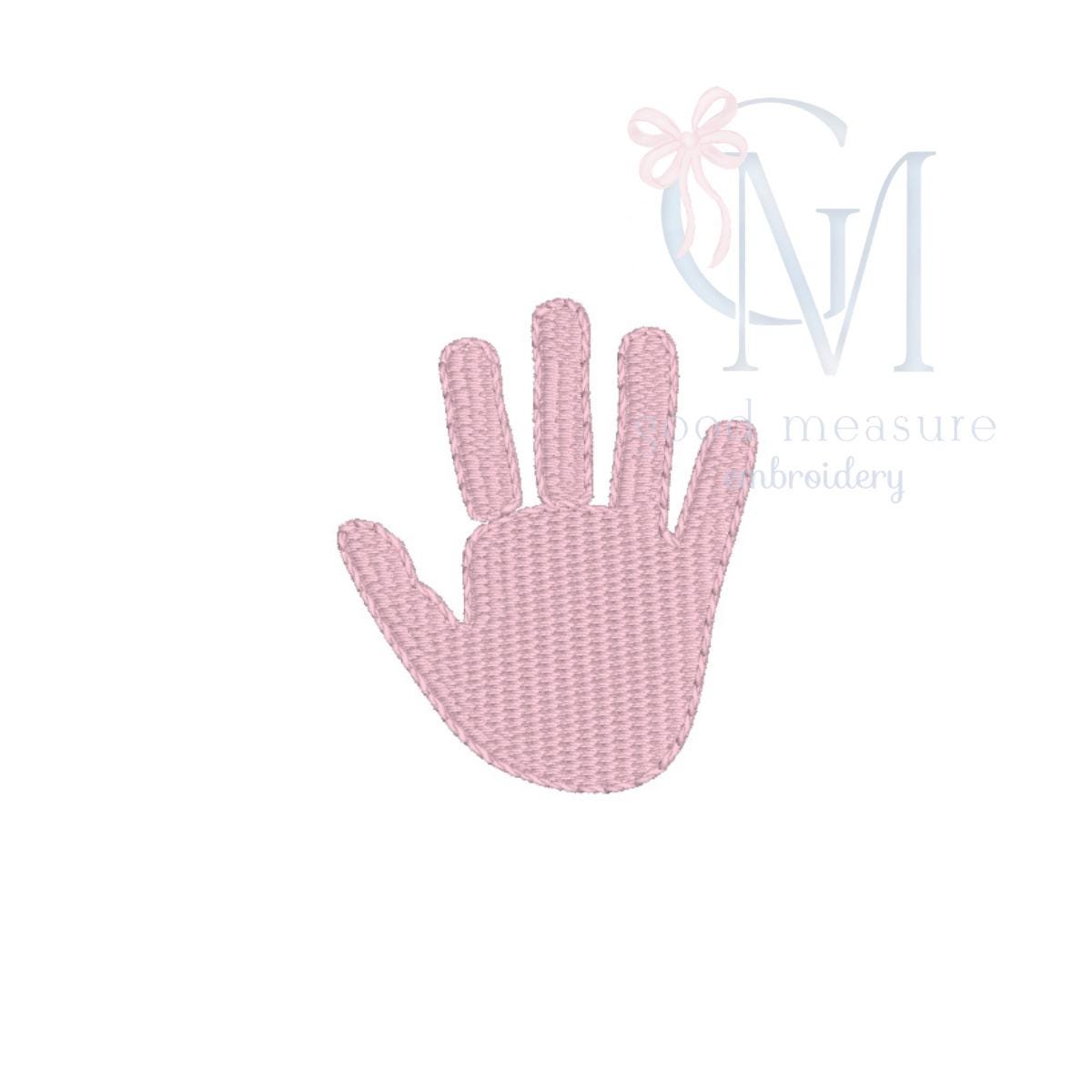 Mini Fill Baby Hand Print Embroidery Design
