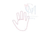 Vintage Stitch Baby Hand Print Embroidery Design