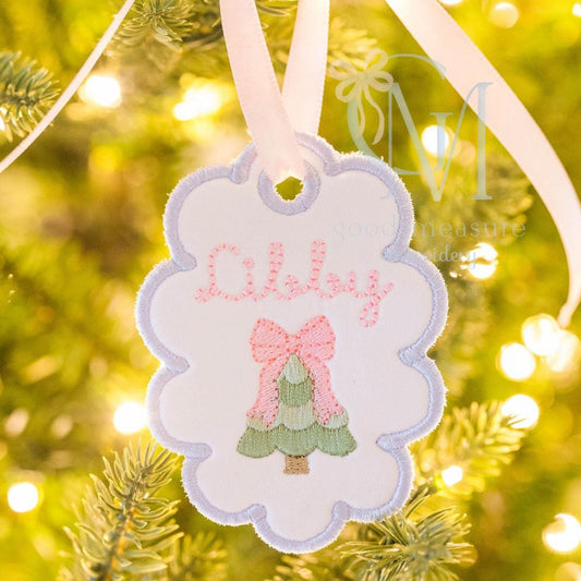 Mini Fill Two Toned Christmas Tree Embroidery Design
